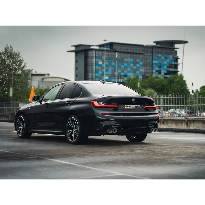 Cobra Exhausts - BMW 330i Touring (G21) (19>) Non-Valved Quad Exit M3 Style Performance Exhaust | Car Enhancements UK
