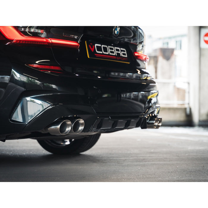 Cobra Exhausts - BMW 320i Touring (G21) (19>) Non-Valved Quad Exit M3 Style Performance Exhaust | Car Enhancements UK