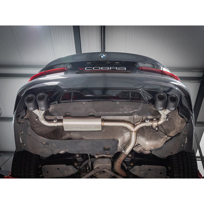 Cobra Exhausts - BMW 330e Touring (G21) (19>) Valved Quad Exit Rear Axle Back M3 Style Performance Exhaust | Car Enhancements UK