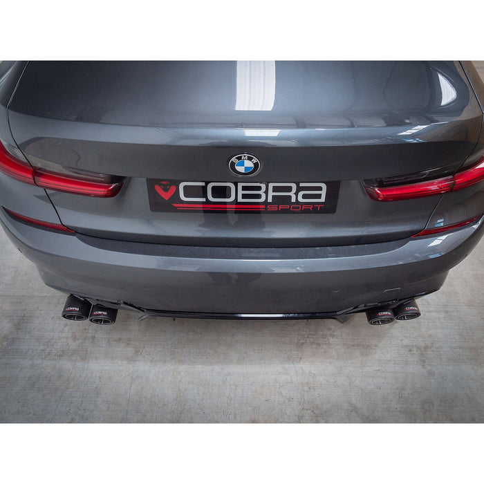 Cobra Exhausts - BMW 330e Touring (G21) (19>) Valved Quad Exit Rear Axle Back M3 Style Performance Exhaust | Car Enhancements UK