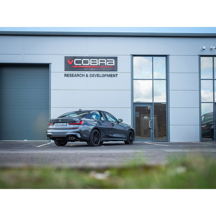 Cobra Exhausts - BMW 330e Touring (G21) (19>) Valved Quad Exit Rear Axle Back M3 Style Performance Exhaust | Car Enhancements UK