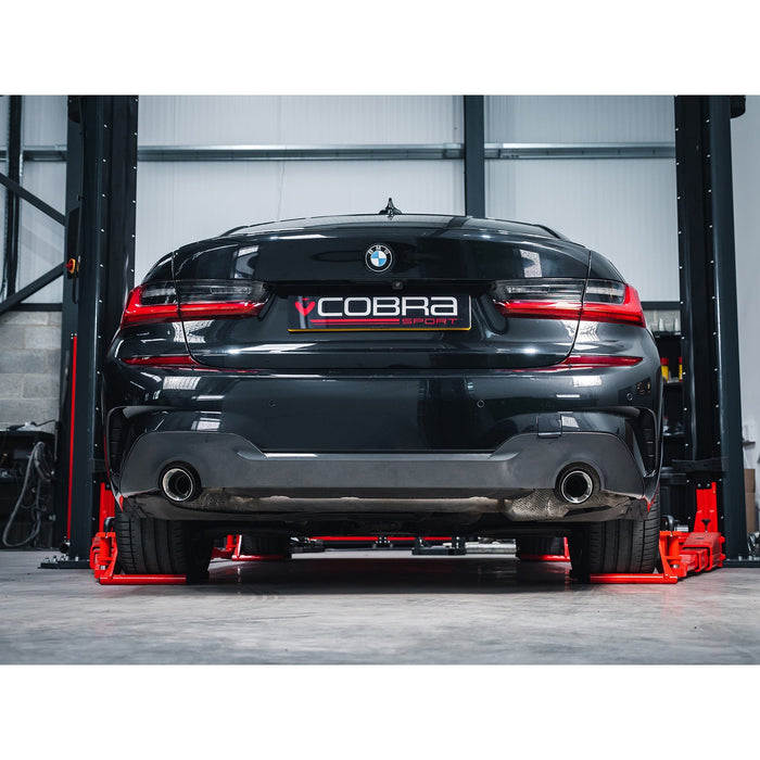 Cobra Exhausts - BMW 3 Series (G20/G21) Carbon Fibre M Performance Tips - OEM Style Larger 3.5" Slip-on Replacement Tailpipes | Car Enhancements UK