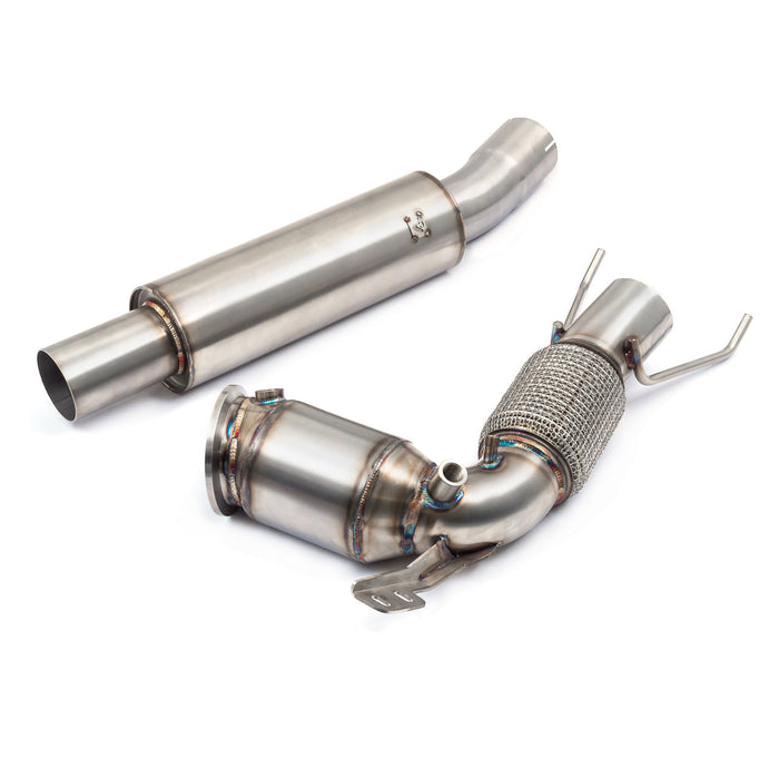 Cobra Exhausts - BMW M135i (F40) Front Downpipe Sports Cat / De-Cat To Cobra Sport Performance Exhaust Package | Car Enhancements UK