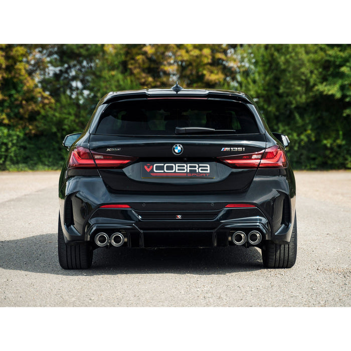 BMW M135i (F40) Venom Quad Exit Turbo Back M3 Style Race Box Delete Performance Exhaust – Cobra Sport