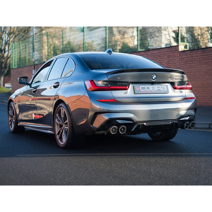 BMW M340i (G20/G21) (19>) (UK/EU) Valved Quad Exit GPF/PPF Back Performance Exhaust – Cobra Sport