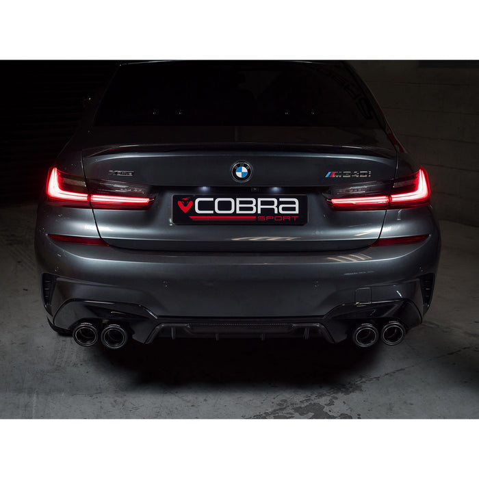 BMW M340i (G20/G21) (19>) (UK/EU) Valved Quad Exit GPF/PPF Back Performance Exhaust – Cobra Sport