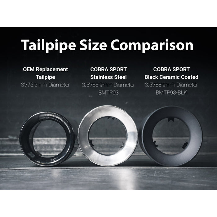 Cobra Exhausts - BMW 335i Exhaust Tailpipes - Larger 3.5" M Performance Tips - Replacement Slip-on OE Style | Car Enhancements UK