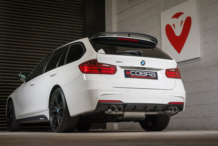 Cobra Exhausts - BMW 325D (F30 LCI/F31 LCI) (2015-19) Quad Exit M3 Style Performance Exhaust Conversion | Car Enhancements UK