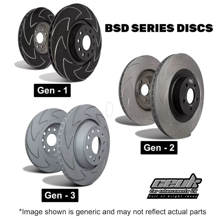 EBC Uprated Front Brake Discs (Multiple Options) - MK8/8.5 Fiesta ST | Car Enhancements UK