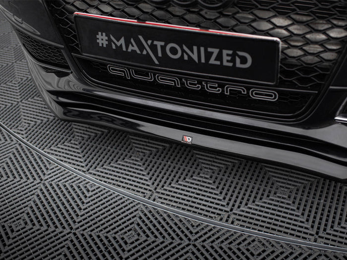 MaxtonDesign Front Diffuser Splitter V3 – Gloss Black, Audi S4 / A4 S-Line B9 (2017+) – AU-A4-B9-SLINE-FD3G