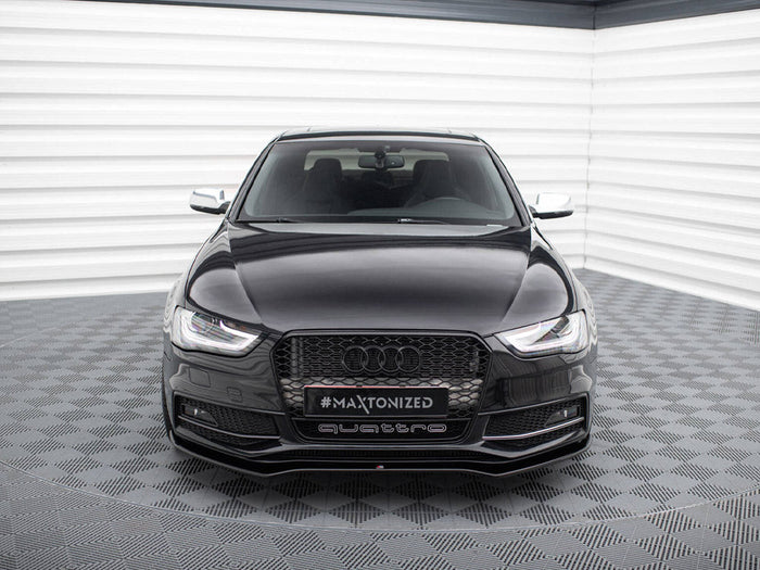 Maxton Design - FRONT SPLITTER V.2 AUDI S4 / A4 S-LINE B8 FL