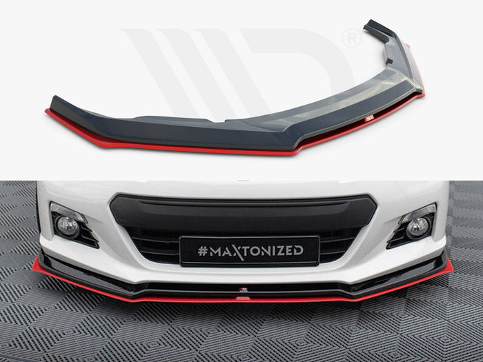 Maxton Design - FRONT SPLITTER (BLACK & RED) V.5 SUBARU BRZ FACELIFT 2017-2020