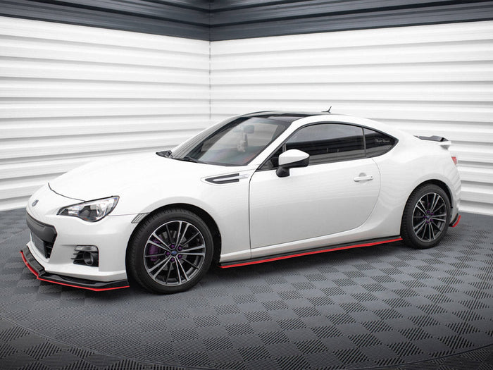 Maxton Design - SIDE SKIRTS SPLITTERS (BLACK & RED) V.2 SUBARU BRZ (2017-2020)/ TOYOTA GT86 FACELIFT (2017-UP)