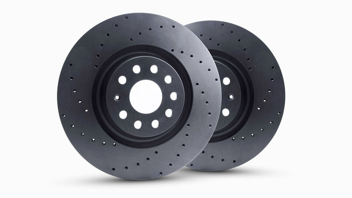 Vagbremtechnic 'Drilled' 340mm Front Brake Discs (MQB)