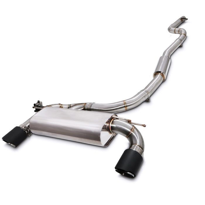 BMW M140i F20 F21 16-19 - 3" Valved Catback Exhaust System With Carbon Tips - Direnza