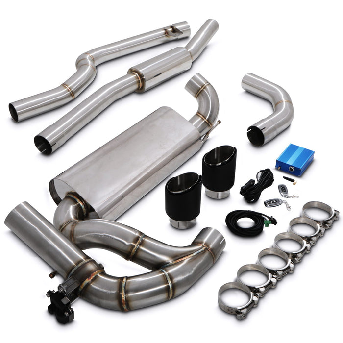 BMW M140i F20 F21 16-19 - 3" Valved Catback Exhaust System With Carbon Tips - Direnza