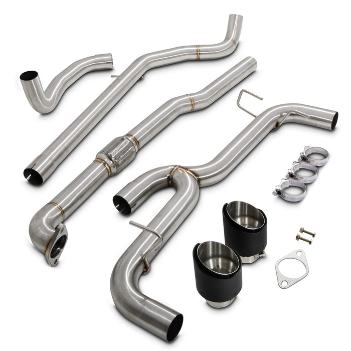 Fiat 500 Abarth 1.4 08+ Catback Exhaust System With Carbon Tips - Direnza