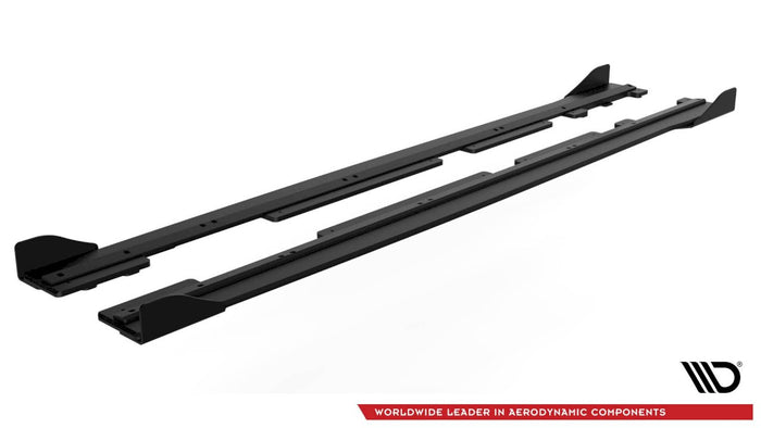 Maxton Design - STREET PRO SIDE SKIRT SPLITTERS (+FLAPS) FORD FIESTA MK8/8.5 ST/ ST LINE (2017-)