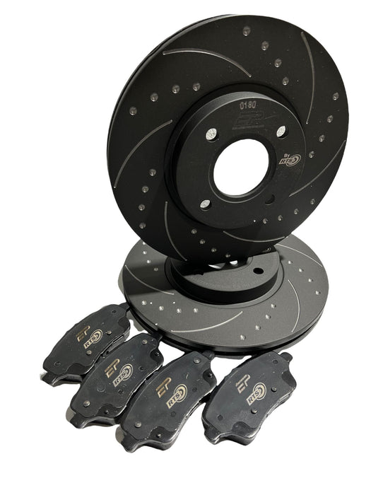Enhanced Performance (By RTS) Brake Disc Upgrade - MK7 Fiesta ST - Drilled & Grooved - Car Enhancements UK