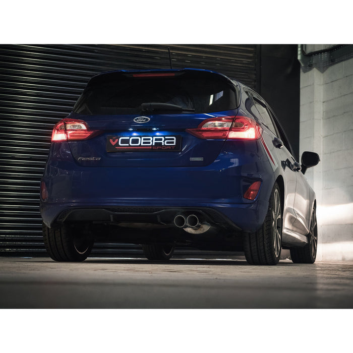 Cobra Exhausts - Ford Fiesta (Mk8) 1L EcoBoost ST-Line (ST Style) Twin Tip Cat Back Performance Exhaust | Car Enhancements UK