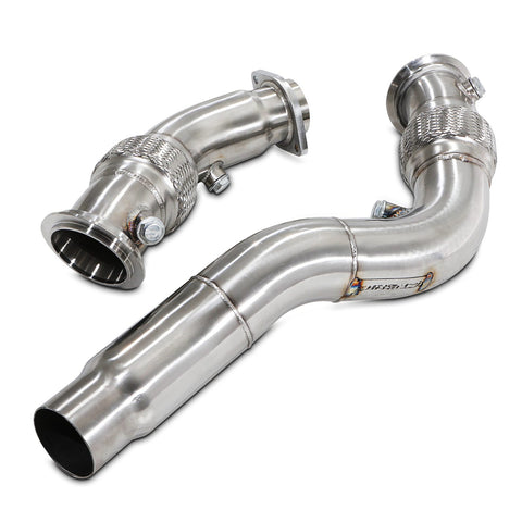 BMW 2 Series F87 M2 Competition CS 3.0L 3" Exhaust Decat Downpipes - Direnza