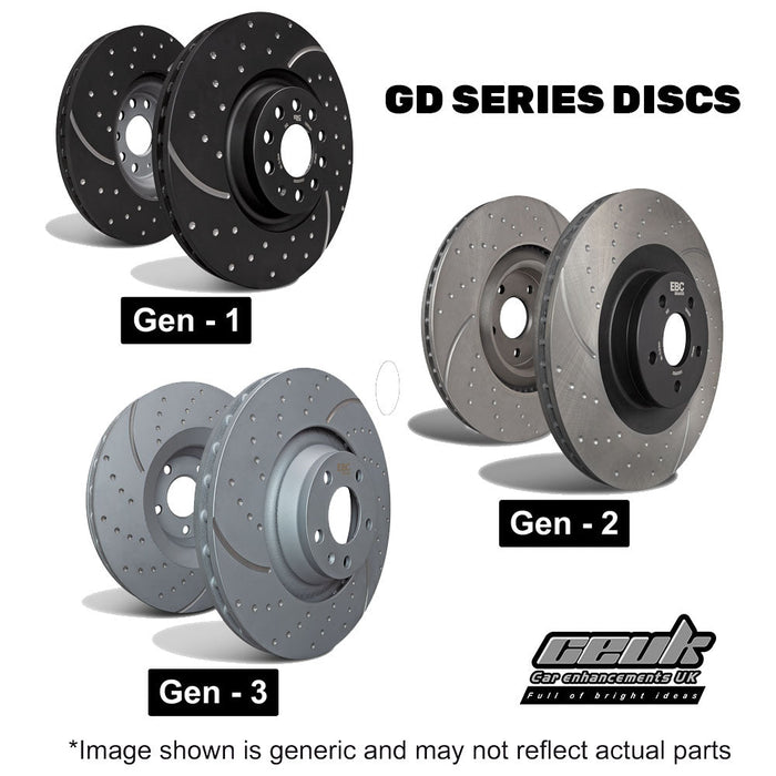 EBC Uprated Front Brake Discs (Multiple Options) - MK8/8.5 Fiesta ST | Car Enhancements UK