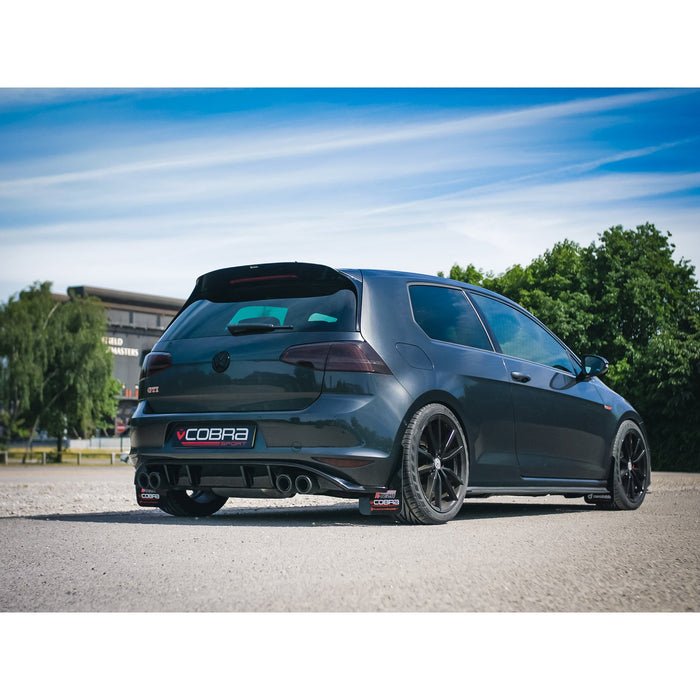 VW Golf GTI (MK7) 2.0 TSI (5G) (12-17) Quad Exit Cat Back Golf R Style Performance Exhaust – Cobra Sport