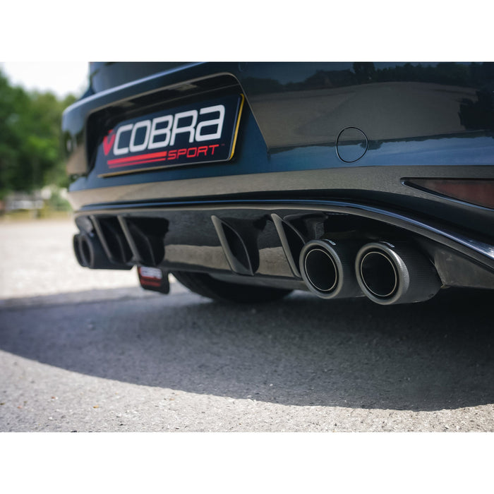 VW Golf GTI (MK7) 2.0 TSI (5G) (12-17) Quad Exit Cat Back Golf R Style Performance Exhaust – Cobra Sport