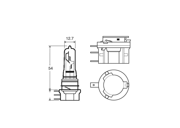 IllumiNite H15 Main Beam / DRL Ice White Halogen Bulb Upgrade – 6500K (715	| PGJ23t-1)