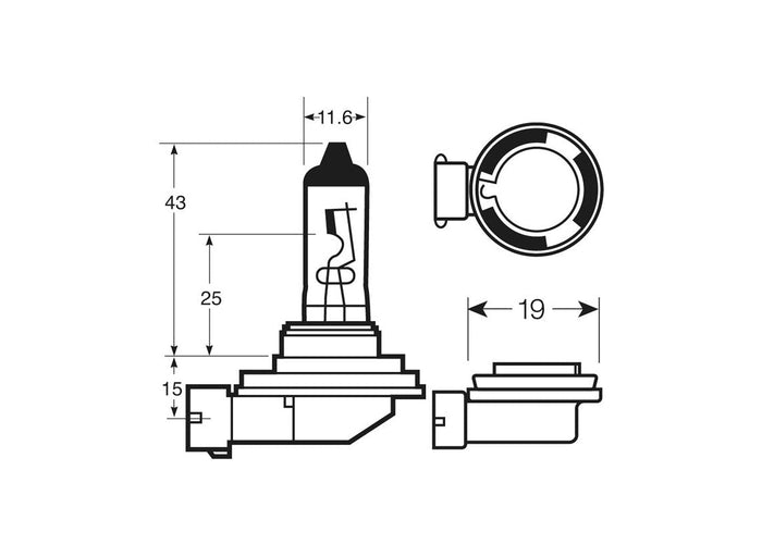 IllumiNite H11 Fog / Cornering Bulbs (PGJ17 / 711)
