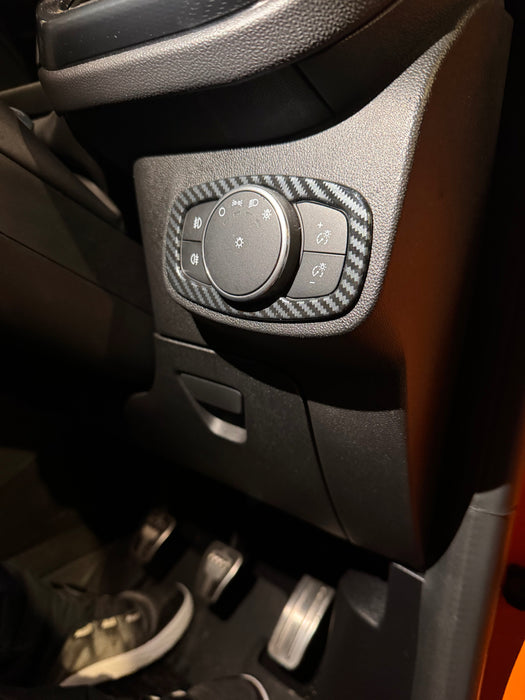 Ford Puma MK2 / MK2.5 - Carbon Fibre Look Headlight Control Panel Surround