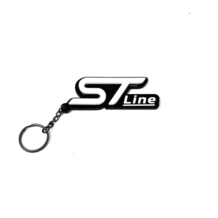 4D ST-Line Logo Keychain for Ford – Gloss Black with Custom Colour Options | CEUK