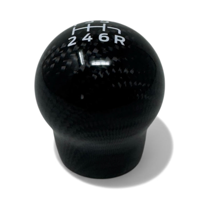Genuine Carbon Fibre Gear Knob with No Logo – Reverse bottom right.
