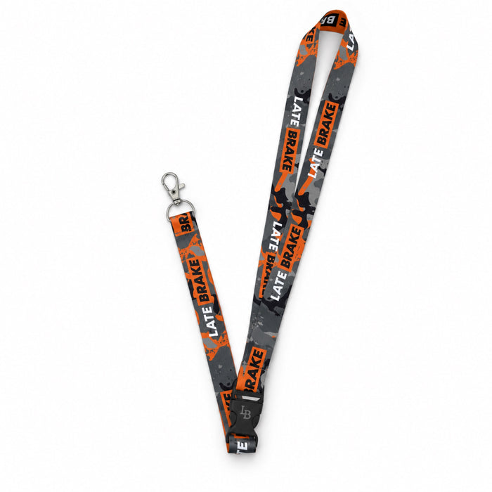 LB Camo Orange/Black Graphic Lanyard