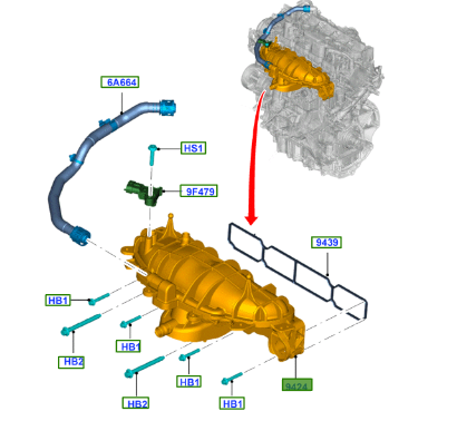 Ford Fiesta ST180 Inlet Manifold - Ford OEM Part