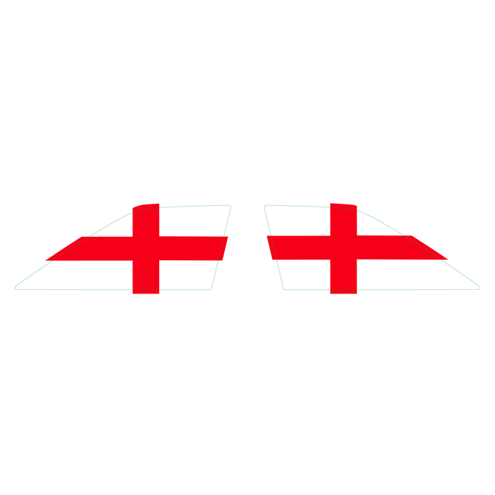Shark Fin Aerial Flag Decal Sticker - Set of 2