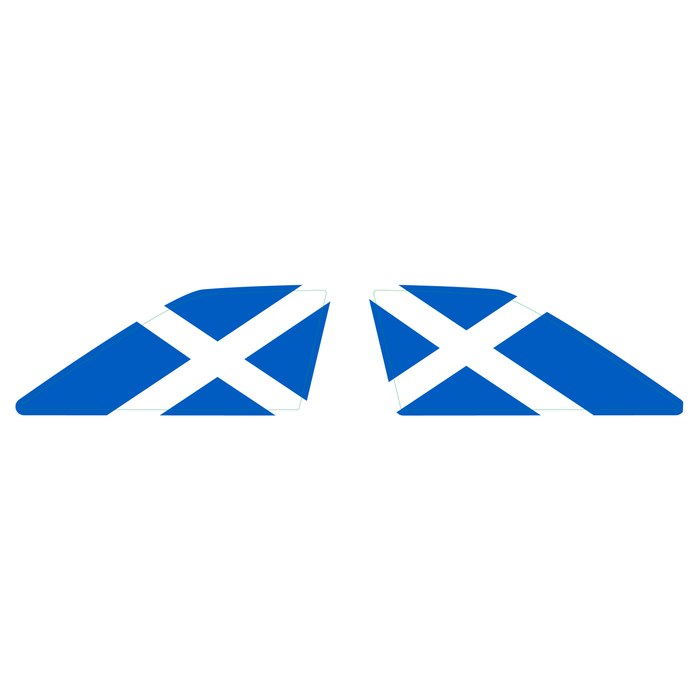 Shark Fin Aerial Flag Decal Sticker - Set of 2