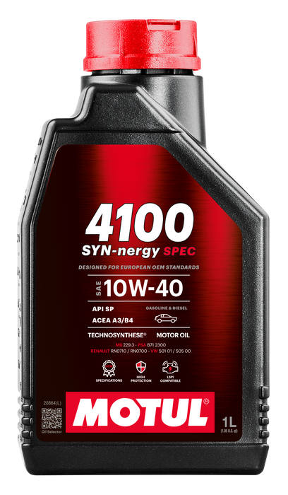 Motul 4100 SYN-nergy SPEC 10W-40 Engine Oil
