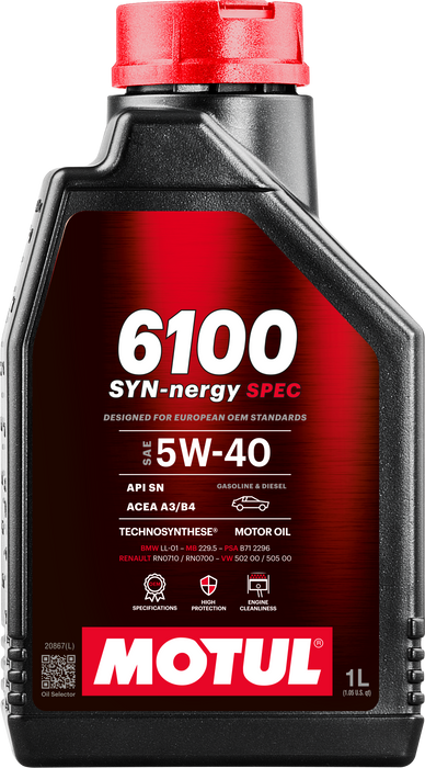 Motul 6100 SYN-nergy SPEC 5W-40 IL Engine Oil