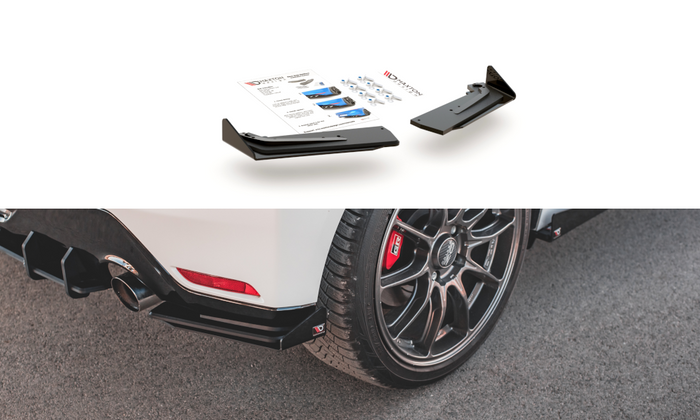 Maxton Design - STREET PRO REAR SIDE SPLITTERS + FLAPS TOYOTA GR YARIS MK4