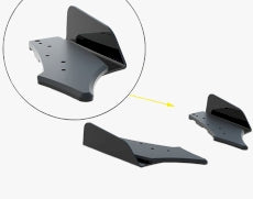 Maxton Design - Street Pro Rear Side Splitters + Flaps Ford Mustang GT Mk6