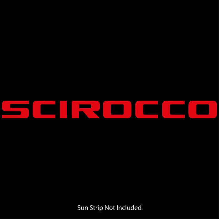 VW Scirocco Sunstrip Text