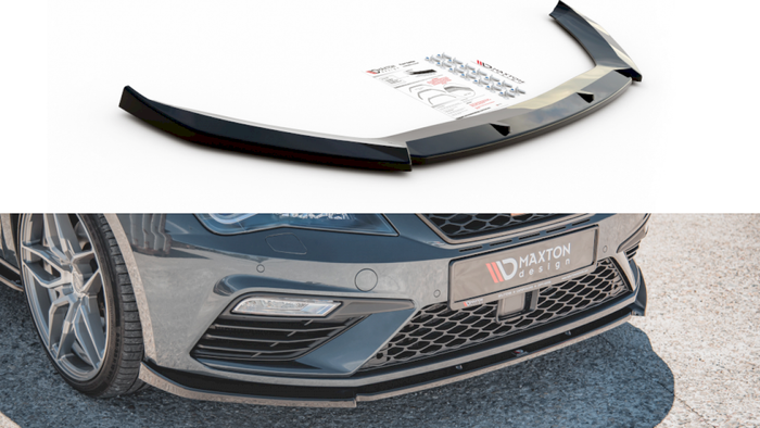 Maxton Design - FRONT SPLITTER V6 SEAT LEON CUPRA/ FR MK3 FACELIFT (2017-2019)
