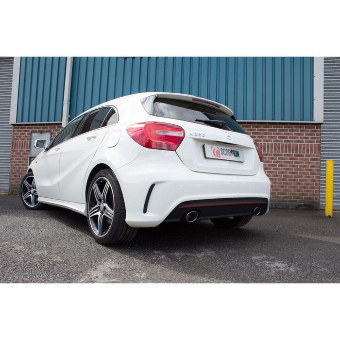 Scorpion Exhausts - Mercedes-Benz A-Class A180/A200 (W176) Sport & A250 AMG (2 wheel drive) Non-resonated cat-back Exhaust - Car Enhancements UK