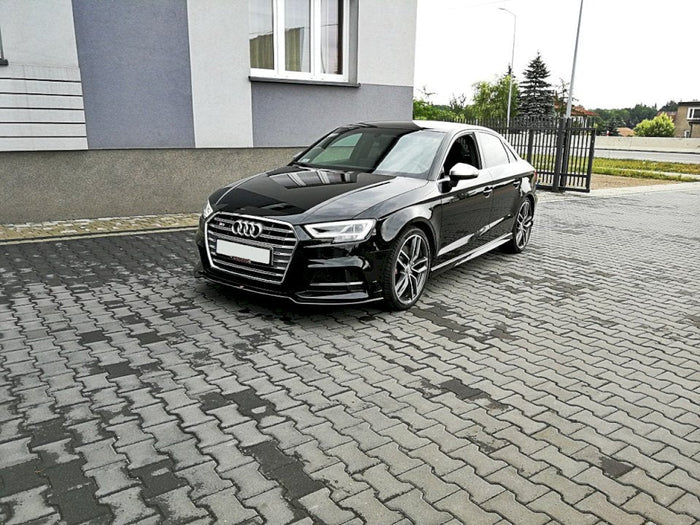Maxton Design - FRONT SPLITTER V.2 AUDI S3 / A3 S-LINE 8V FACELIFT SEDAN (2016-2020)