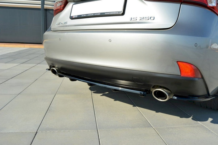 Maxton Design - CENTRAL REAR SPLITTER LEXUS IS 200T MK3 (WITH VERTICAL BARS) (2013- 2016)