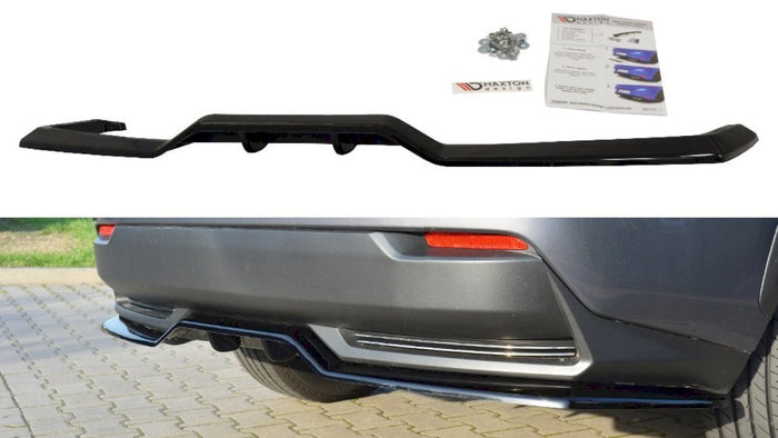 Maxton Design - CENTRAL REAR SPLITTER LEXUS NX MK1 H (WITH VERTICAL BARS) (2014- 2017)
