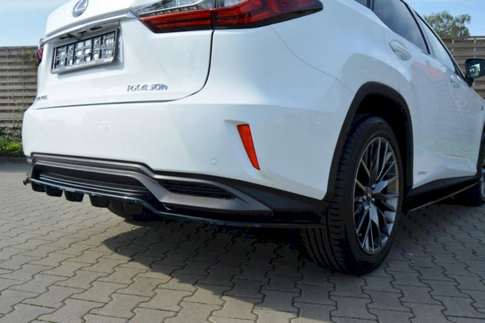 Maxton Design - CENTRAL REAR SPLITTER LEXUS RX MK4 H (WITH VERTICAL BARS)
