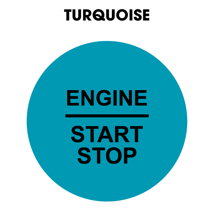 28mm "Engine Start Stop" Button Gel Badge
