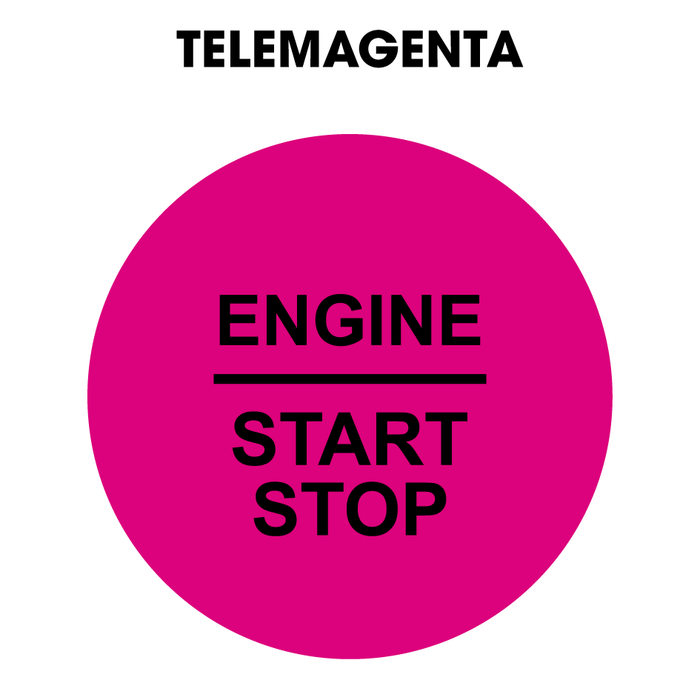 28mm "Engine Start Stop" Button Gel Badge